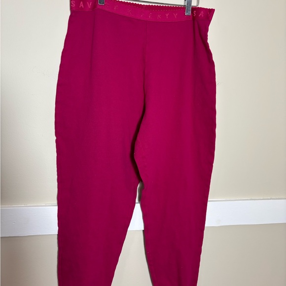 Savage X Fenty Fuchsia Cozy Lounge Set 2X Lightweight Cotton Breathable Eyelit - Picture 6 of 10